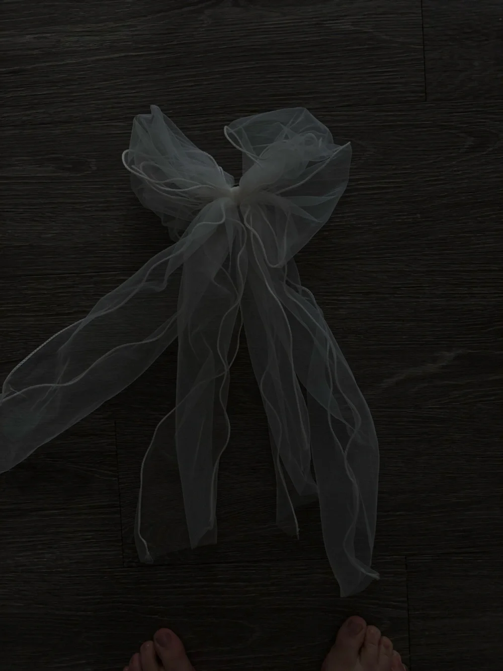 Birthday girl or wifey bow Sheer White Organza Scarf - Elegant Women's Accessor